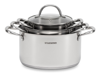 Набор кастрюль Starwind Chef Family 6 предметов (SW-CH1006) - купить недорого с доставкой в интернет-магазине