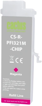 Картридж перезаправляемый струйный Cactus CS-R-PFI321M-CHIP PFI-321 пурпурный (260мл) для Canon imagePROGRAF TM-200/200MFP/205/300/300MFP/305/250/255/350/355 с чипом - купить недорого с доставкой в интернет-магазине