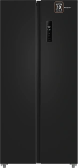 Холодильник Weissgauff WSBS 500 Inverter NoFrost Black 2-хкамерн. черный стекло инвертер - купить недорого с доставкой в интернет-магазине