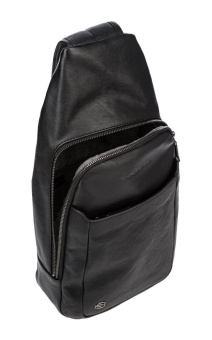 Рюкзак слинг Piquadro Black Square CA4827B3/N черный кожа - купить недорого с доставкой в интернет-магазине
