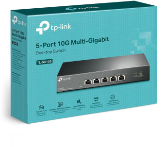 Коммутатор TP-Link TL-SX105 (L2) 5x10Гбит/с неуправляемый - купить недорого с доставкой в интернет-магазине