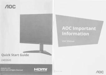 Монитор AOC 23.8" 24B36XE черный IPS LED 16:9 HDMI матовая 300cd 178гр/178гр 1920x1080 144Hz VGA FHD 2.5кг - купить недорого с доставкой в интернет-магазине