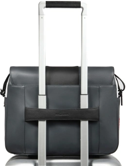 Сумка-мессенджер Piquadro Urban CA6802UB00/GRN с отделением для ноутбука 14" серая/черная натур.кожа - купить недорого с доставкой в интернет-магазине