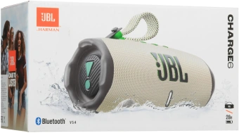 Колонка порт. JBL Charge 6 бежевый/зеленый 45W 1.0 BT 10м 7500mAh (JBLCHARGE6SAND) - купить недорого с доставкой в интернет-магазине