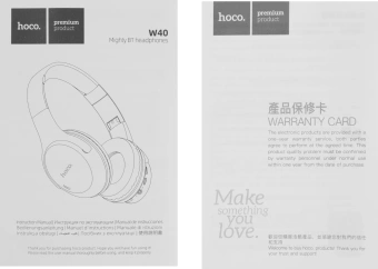 Гарнитура накладные Hoco Mighty W40 черный беспроводные bluetooth оголовье - купить недорого с доставкой в интернет-магазине