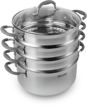 Кастрюля-пароварка Rondell RDS-1103 16.7л. d=26см (с крышкой) стальной - купить недорого с доставкой в интернет-магазине