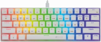 Клавиатура Оклик K763W механическая белый USB беспроводная BT/Radio Multimedia for gamer LED (1920562) - купить недорого с доставкой в интернет-магазине