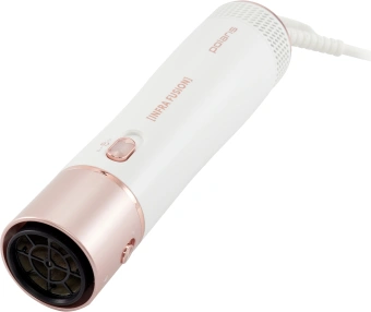 Фен-щетка Polaris PHSB 1214Mi 1200Вт белый/розовое золото (022111) - купить недорого с доставкой в интернет-магазине