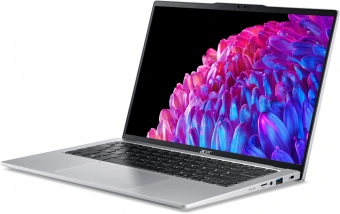 Ноутбук Acer Swift Go 14 SFG14-73 Core Ultra 7 155H 16Gb SSD1Tb Intel Arc 14" IPS 2.8K (2880x1800) Windows 11 Home silver WiFi BT Cam (NX.KV4CD.001) - купить недорого с доставкой в интернет-магазине