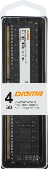 Память DDR3 4GB 1600MHz Digma DGMAD31600004S RTL PC3-12800 CL11 DIMM 240-pin 1.35В single rank Ret - купить недорого с доставкой в интернет-магазине