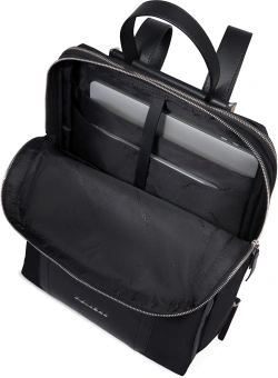 Рюкзак женский Piquadro Lyra CA6216W92T/N черный ткань/натур.кожа - купить недорого с доставкой в интернет-магазине