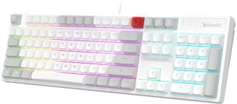 Клавиатура A4Tech Bloody B230N белый USB Multimedia for gamer LED (B230N) кабель 1.8м - купить недорого с доставкой в интернет-магазине