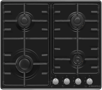 Газовая варочная поверхность Maunfeld EGHE.64.3STS-EB/G черный - купить недорого с доставкой в интернет-магазине