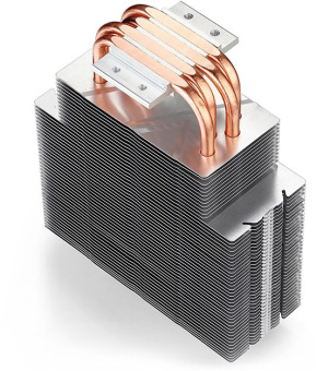 Устройство охлаждения(кулер) Deepcool Gammaxx 400 Blue Basic одноцветная Soc-AM5/AM4/1200/1700/1851 черный 4-pin 18-30dB Al+Cu 130W 640gr Ret (DP-MCH4-GMX400P-BL) - купить недорого с доставкой в интернет-магазине