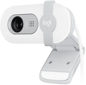 Камера Web Logitech HD Webcam Brio 100 Full белый 2Mpix (1920x1080) USB Type-C с микрофоном (960-001618) - купить недорого с доставкой в интернет-магазине