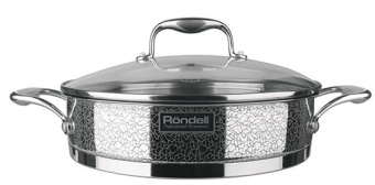 Сотейник Rondell Vintage RDS-353 2.6л. d=26см (с крышкой) стальной - цена, купить или заказать с доставкой в интернет-магазине Сотейник Rondell Vintage RDS-353 2.6л. d=26см (с крышкой) стальной - купить недорого с доставкой в интернет-магазине