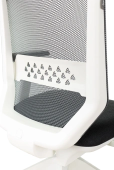 Кресло эргономичное Бюрократ MC-W611NL серый TW SQU GR 38-417 сетка/ткань крестов.4-луч. пластик пластик белый - купить недорого с доставкой в интернет-магазине