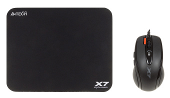 Мышь A4Tech X-7120 черный оптическая 2000dpi USB2.0 7but (X-710BK+X7-200MP) - купить недорого с доставкой в интернет-магазине
