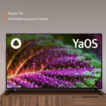 Телевизор LED SunWind 50" SUN-LED50XU400 Яндекс.ТВ черный 4K Ultra HD 60Hz DVB-T DVB-T2 DVB-C DVB-S DVB-S2 USB WiFi Smart TV - купить недорого с доставкой в интернет-магазине