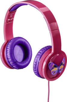 Наушники мониторные Hama Blink`n Kids 1.2м розовый проводные оголовье (00135664) - купить недорого с доставкой в интернет-магазине