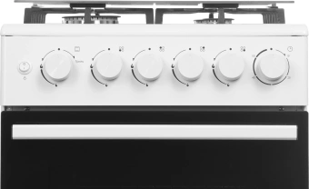 Плита Газовая Midea MFO-M4G20T0E(WH) белый/черный (стеклянная крышка) реш.чугун - купить недорого с доставкой в интернет-магазине