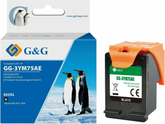 Картридж струйный G&G GG-3YM75AE 653 черный (6мл) для HP DeskJet Plus Ink Advantage 6075/6475 - купить недорого с доставкой в интернет-магазине