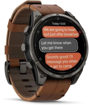 Смарт-часы Garmin Fenix 8 Pro 1.4" AMOLED корп.серый рем.песочный (010-03198-40) - купить недорого с доставкой в интернет-магазине