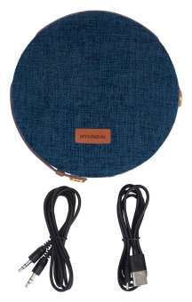 Колонка порт. Hyundai H-PAC520 синий 8W 1.0 BT/3.5Jack 10м 2200mAh - купить недорого с доставкой в интернет-магазине
