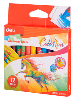 Восковые мелки Deli EC20800 Colorun 12цв. картон.кор./европод. - купить недорого с доставкой в интернет-магазине