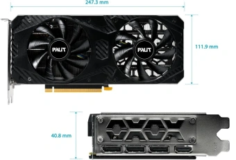Видеокарта Palit PCI-E 4.0 PA-RTX3060 INFINITY 2 OC NVIDIA GeForce RTX 3060 12Gb 192bit GDDR6 1320/15000 HDMIx1 DPx3 HDCP Ret - купить недорого с доставкой в интернет-магазине