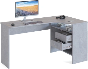 Стол для компьютера Сокол СПм-25 П столешница ЛДСП бетон 145x74x81см (00-00011531) - купить недорого с доставкой в интернет-магазине