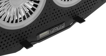 Подставка для ноутбука Digma D-NCP180-2x110RGB 18" 410x280x34мм 20дБ 2xUSB 2x 110ммFAN 700г Fan-control пластик ABS черный - купить недорого с доставкой в интернет-магазине