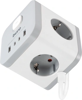 Сетевой удлинитель Buro BU-PC3.1UС-W 1.5м (3 розетки) белый (коробка) - купить недорого с доставкой в интернет-магазине