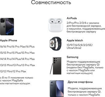 Беспроводное зар./устр. Magssory fold pro 23W 3A+2.22A (PD+QC+QI) USB Type-C для Apple темно-синий (WCH063M) - купить недорого с доставкой в интернет-магазине