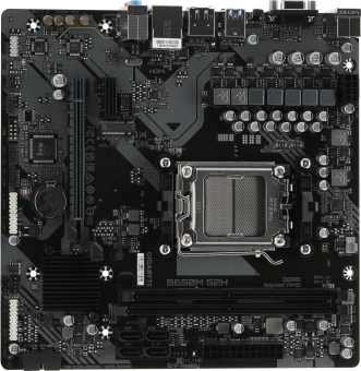 Материнская плата Gigabyte B650M S2H SocketAM5 AMD B650 2xDDR5 mATX AC`97 8ch(7.1) GbLAN RAID+VGA+HDMI+DP - купить недорого с доставкой в интернет-магазине