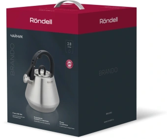 Чайник металлический Rondell Brando RDS-2013 2.8л. стальной - купить недорого с доставкой в интернет-магазине