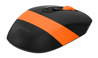 Мышь A4Tech Fstyler FG10 черный/оранжевый оптическая (2000dpi) беспроводная USB (4but) - купить недорого с доставкой в интернет-магазине