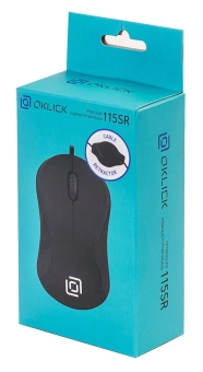 Мышь Оклик 115SR черный оптическая 1000dpi USB для ноутбука 3but (492888) - купить недорого с доставкой в интернет-магазине