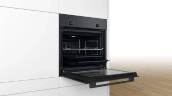 Духовой шкаф Электрический Bosch HBF512BB1T черный - купить недорого с доставкой в интернет-магазине