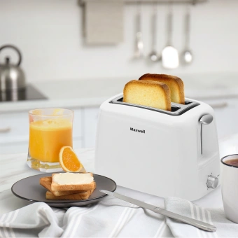 Тостер Maxwell MW-1504 750Вт белый - купить недорого с доставкой в интернет-магазине