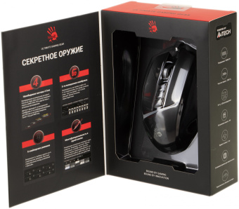 Мышь A4Tech Bloody W60 Max черный оптическая 10000dpi USB 7but (W60 MAX STONE BLACK) - купить недорого с доставкой в интернет-магазине