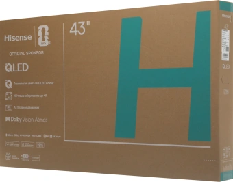 Телевизор QLED Hisense 43" 43E7S Frameless черный 4K Ultra HD 60Hz MEMC DVB-T DVB-T2 DVB-C DVB-S DVB-S2 USB WiFi Smart TV (RUS) - купить недорого с доставкой в интернет-магазине