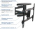 Кронштейн для телевизора Kromax ATLANTIS-60 черный 26"-65" макс.40кг настенный поворотно-выдвижной и наклонный - купить недорого с доставкой в интернет-магазине