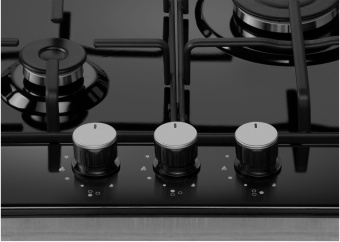 Газовая варочная поверхность Maunfeld EGHE.43.3STS-EB черный - купить недорого с доставкой в интернет-магазине