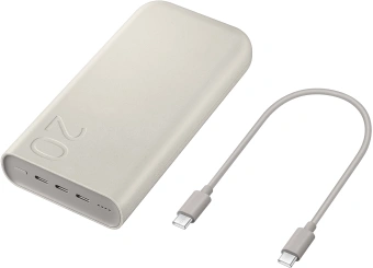 Мобильный аккумулятор Samsung EB-P4520 20000mAh PD3.0 45W 4A 3xUSB-C бежевый (EB-P4520XUEGRU) - купить недорого с доставкой в интернет-магазине