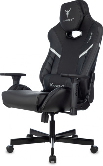 Кресло игровое Knight Thunder 5X черный экокожа крестов. металл - купить недорого с доставкой в интернет-магазине