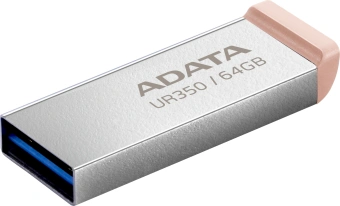 Флеш Диск A-Data 64GB UR350 UR350-64G-RSR/BG USB3.2 серебристый/коричневый - купить недорого с доставкой в интернет-магазине