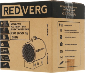 Тепловая пушка электрическая RedVerg RD-EHR3A желтый/черный - купить недорого с доставкой в интернет-магазине