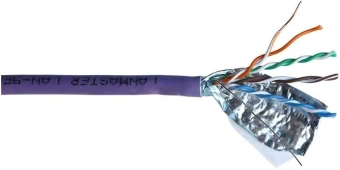 Кабель информационный Lanmaster LAN-5EFTP-HFLT-VI кат.5E FTP 4 пары 24AWG LSZH внутренний 305м фиолетовый - купить недорого с доставкой в интернет-магазине