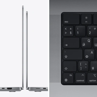 Ноутбук Apple MacBook Pro A2485 M1 Pro 10 core 16Gb SSD512Gb/16 core GPU 16.2" Liquid Retina XDR (3456x2234) Mac OS grey space WiFi BT Cam (MK183RU/A) - купить недорого с доставкой в интернет-магазине